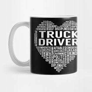 Truck Driver Heart Mug